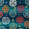 Oceanview Gardens Collection Area Rug - Marina Square Navy Blue  lifestyle 23