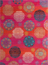 Oceanview Gardens Collection Area Rug - Marina Rectangle Rust Red  lifestyle 2