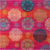 Oceanview Gardens Collection Area Rug - Marina Square Rust Red  lifestyle 25