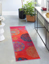 Oceanview Gardens Collection Area Rug - Marina Runner Rust Red  lifestyle 35