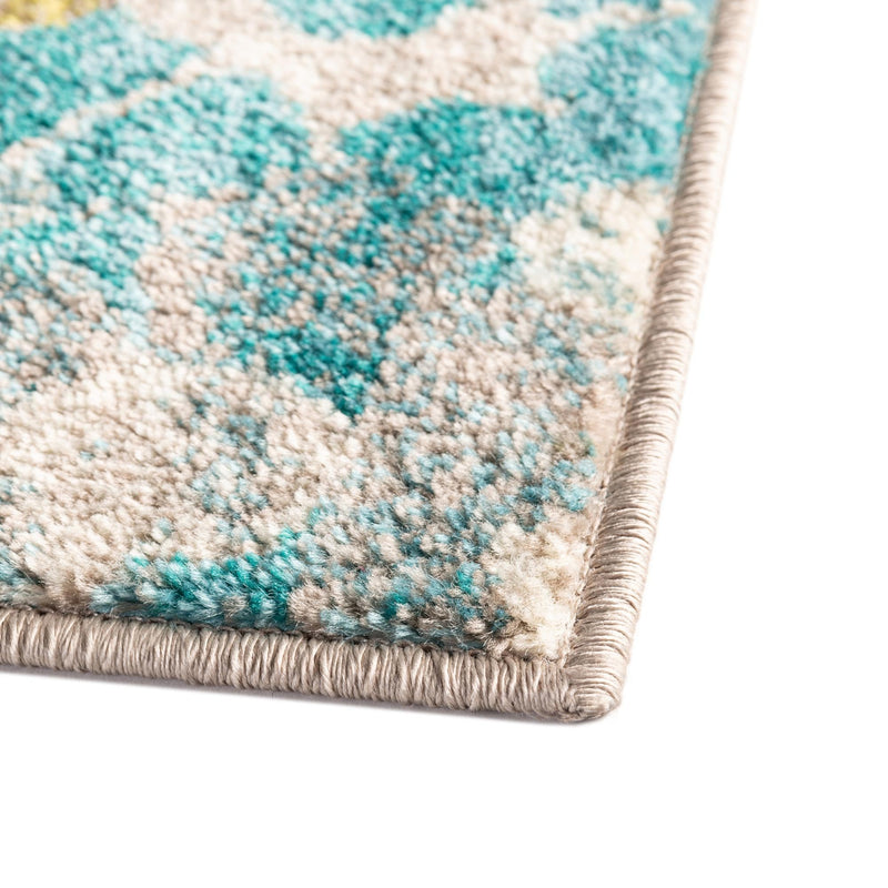 Oceanview Gardens Collection Area Rug -  Lagoon Octagon Blue  lifestyle 53
