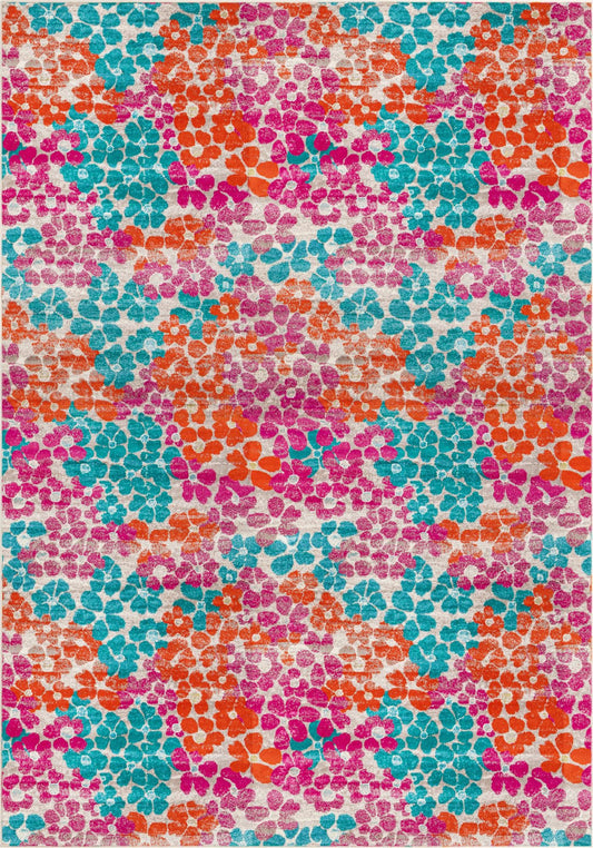 Oceanview Gardens Collection Area Rug -  Lagoon Rectangle Multi Main