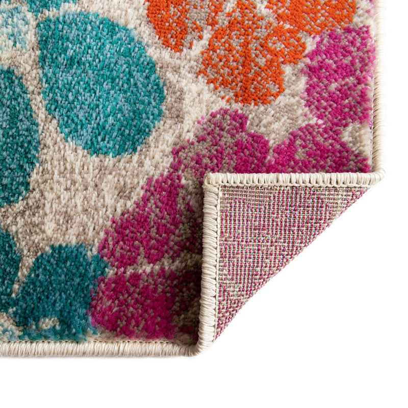 Oceanview Gardens Collection Area Rug -  Lagoon Octagon Multi  lifestyle 54