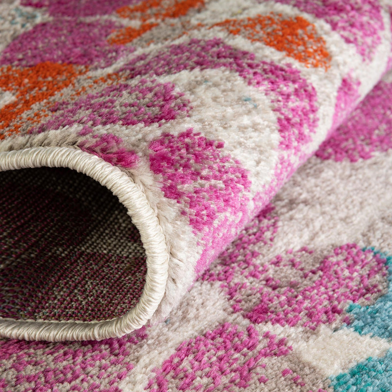 Oceanview Gardens Collection Area Rug -  Lagoon Runner Multi  lifestyle 56