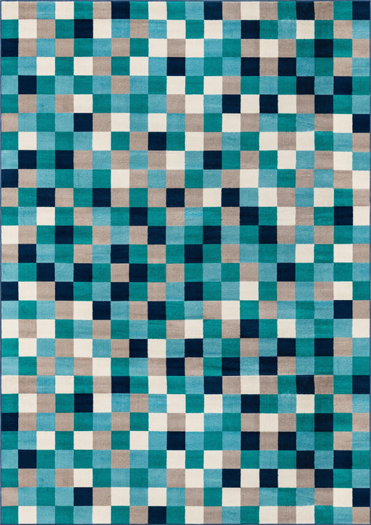 Oceanview Gardens Collection Area Rug -  Harbor Rectangle Teal Main