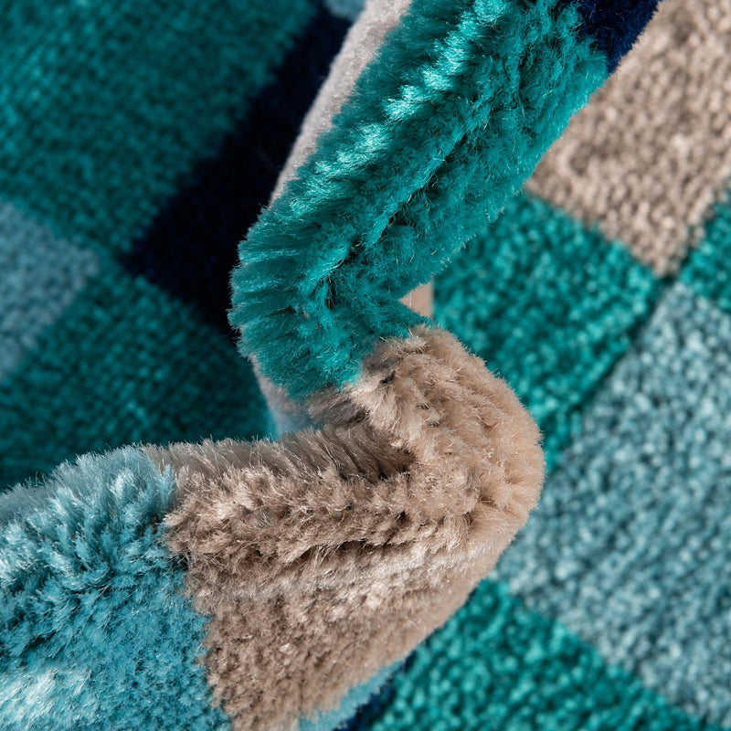 Oceanview Gardens Collection Area Rug -  Harbor Runner Teal  lifestyle 72