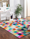Oceanview Gardens Collection Area Rug -  Harbor Square Multi  lifestyle 36