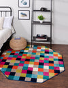 Oceanview Gardens Collection Area Rug -  Harbor Octagon Multi  lifestyle 27