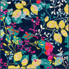 Oceanview Gardens Collection Area Rug -  Tidepool Square Navy Blue  lifestyle 25