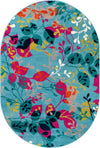 Oceanview Gardens Collection Area Rug -  Tidepool Oval Aqua  lifestyle 31