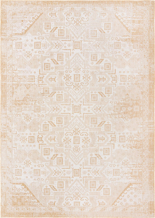 Tribal Terrace Treasures Collection Area Rug - Mayan Marina (Natural) Rectangle Natural Main