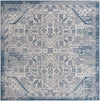 Tribal Terrace Treasures Collection Area Rug - Mayan Marina (Blue) Square Blue Main