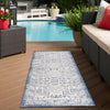 Tribal Terrace Treasures Collection Area Rug - Mayan Marina (Blue) Runner Blue  lifestyle 9