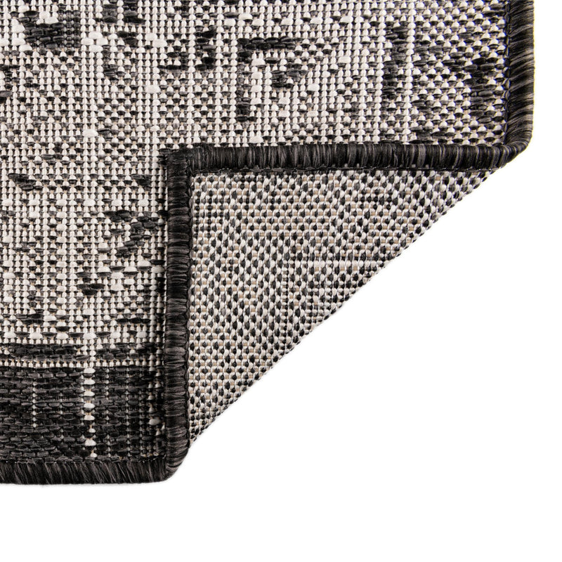 Tribal Terrace Treasures Collection Area Rug - Mayan Marina (Charcoal Gray) Rectangle Charcoal Gray  lifestyle 7