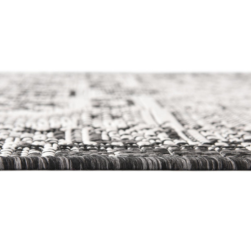 Tribal Terrace Treasures Collection Area Rug - Mayan Marina (Charcoal Gray) Runner Charcoal Gray  lifestyle 3