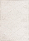 Tribal Terrace Treasures Collection Area Rug - Mayan Marina (Light Gray) Rectangle Light Gray Main