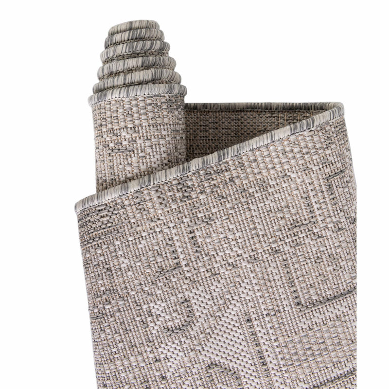 Tribal Terrace Treasures Collection Area Rug - Mayan Marina (Light Gray) Rectangle Light Gray  lifestyle 41