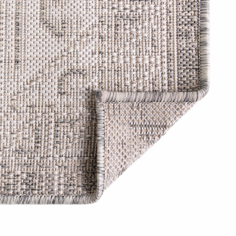 Tribal Terrace Treasures Collection Area Rug - Mayan Marina (Light Gray) Rectangle Light Gray  lifestyle 44