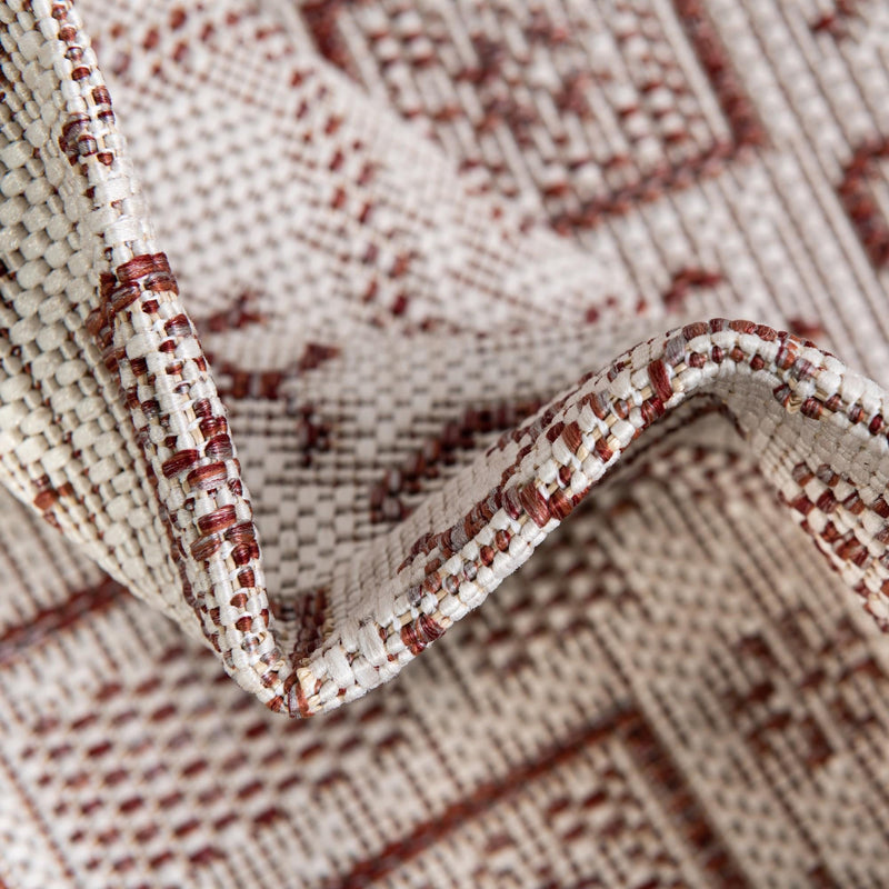 Tribal Terrace Treasures Collection Area Rug - Mayan Marina (Rust Red) Rectangle Rust Red  lifestyle 42