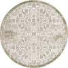 Tribal Terrace Treasures Collection Area Rug - Mayan Marina (Green) Round Green Main