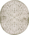 Tribal Terrace Treasures Collection Area Rug - Mayan Marina (Green) Oval Green Main