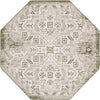 Tribal Terrace Treasures Collection Area Rug - Mayan Marina (Green) Octagon Green Main