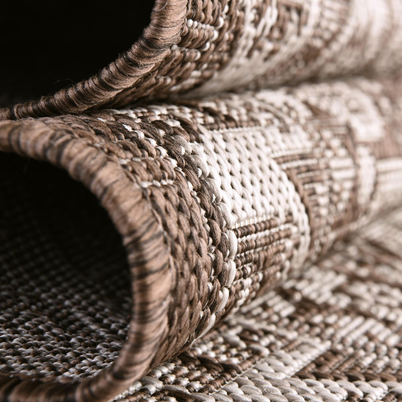 Tribal Terrace Treasures Collection Area Rug -  Incan Isle (Brown) Rectangle Brown  lifestyle 36
