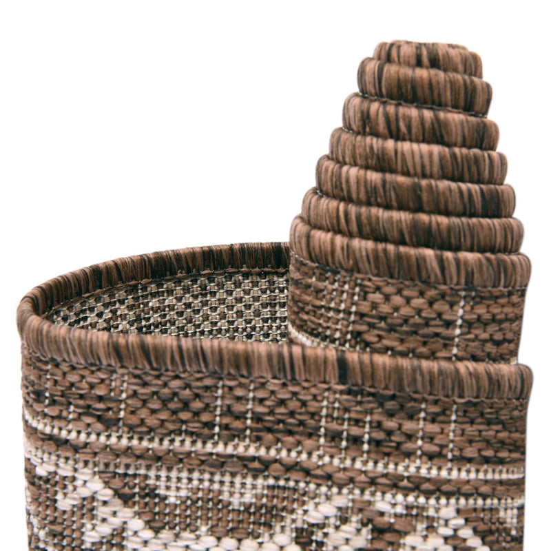Tribal Terrace Treasures Collection Area Rug -  Incan Isle (Brown) Rectangle Brown  lifestyle 38