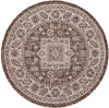Tribal Terrace Treasures Collection Area Rug -  Incan Isle (Brown) Round Brown Main