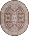 Tribal Terrace Treasures Collection Area Rug -  Incan Isle (Brown) Oval Brown Main