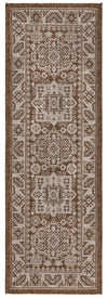 Tribal Terrace Treasures Collection Area Rug -  Incan Isle (Brown) Runner Brown Main