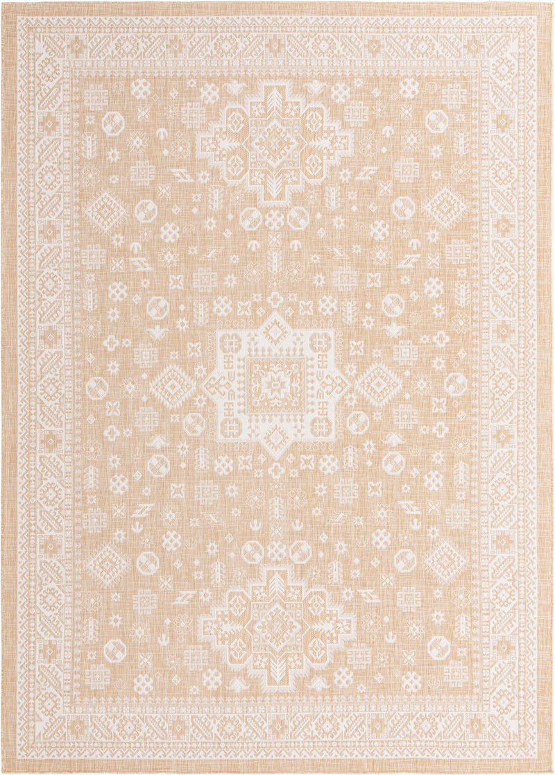 Tribal Terrace Treasures Collection Area Rug -  Incan Isle (Natural) Rectangle Natural  lifestyle 2