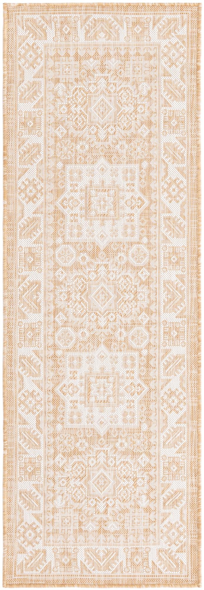 Tribal Terrace Treasures Collection Area Rug -  Incan Isle (Natural) Runner Natural Main