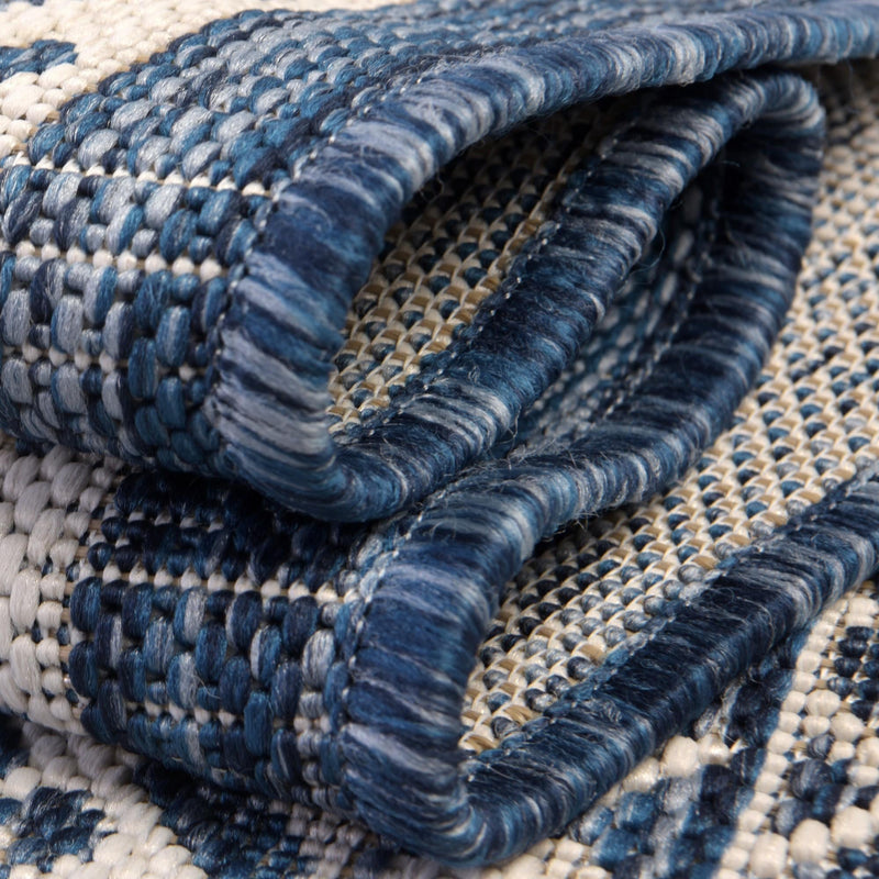 Tribal Terrace Treasures Collection Area Rug -  Incan Isle (Blue) Rectangle Blue  lifestyle 37