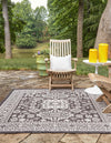 Tribal Terrace Treasures Collection Area Rug -  Incan Isle (Charcoal Gray) Square Charcoal Gray  lifestyle 2