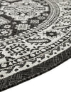 Tribal Terrace Treasures Collection Area Rug -  Incan Isle (Charcoal Gray) Oval Charcoal Gray  lifestyle 9