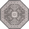 Tribal Terrace Treasures Collection Area Rug -  Incan Isle (Charcoal Gray) Octagon Charcoal Gray Main