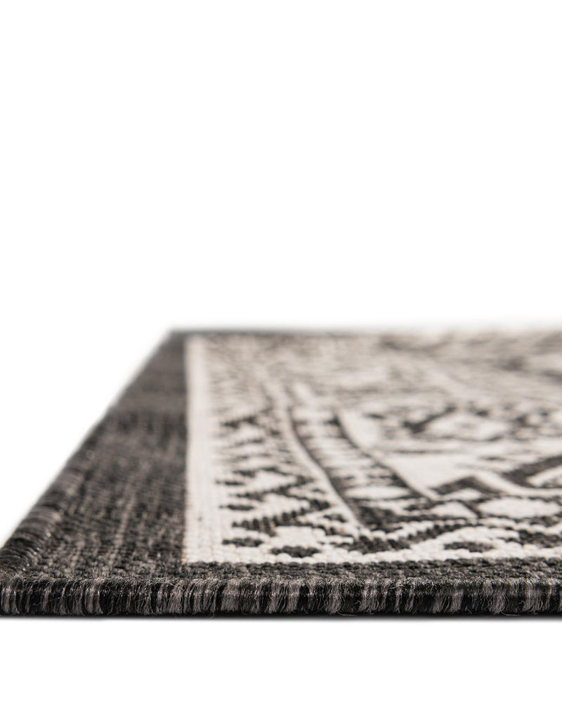 Tribal Terrace Treasures Collection Area Rug -  Incan Isle (Charcoal Gray) Octagon Charcoal Gray  lifestyle 7