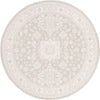 Tribal Terrace Treasures Collection Area Rug -  Incan Isle (Light Gray) Round Light Gray Main