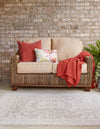 Tribal Terrace Treasures Collection Area Rug -  Incan Isle (Light Gray) Square Light Gray  lifestyle 2