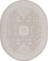 Tribal Terrace Treasures Collection Area Rug -  Incan Isle (Light Gray) Oval Light Gray Main