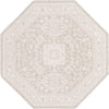 Tribal Terrace Treasures Collection Area Rug -  Incan Isle (Light Gray) Octagon Light Gray Main