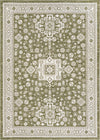 Tribal Terrace Treasures Collection Area Rug -  Incan Isle (Green) Rectangle Green Main