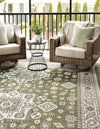 Tribal Terrace Treasures Collection Area Rug -  Incan Isle (Green) Rectangle Green  lifestyle 3