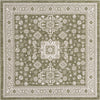 Tribal Terrace Treasures Collection Area Rug -  Incan Isle (Green) Square Green Main