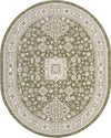 Tribal Terrace Treasures Collection Area Rug -  Incan Isle (Green) Oval Green Main