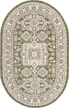 Tribal Terrace Treasures Collection Area Rug -  Incan Isle (Green) Oval Green  lifestyle 51