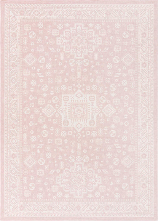 Tribal Terrace Treasures Collection Area Rug -  Incan Isle (Pink) Rectangle Pink Main