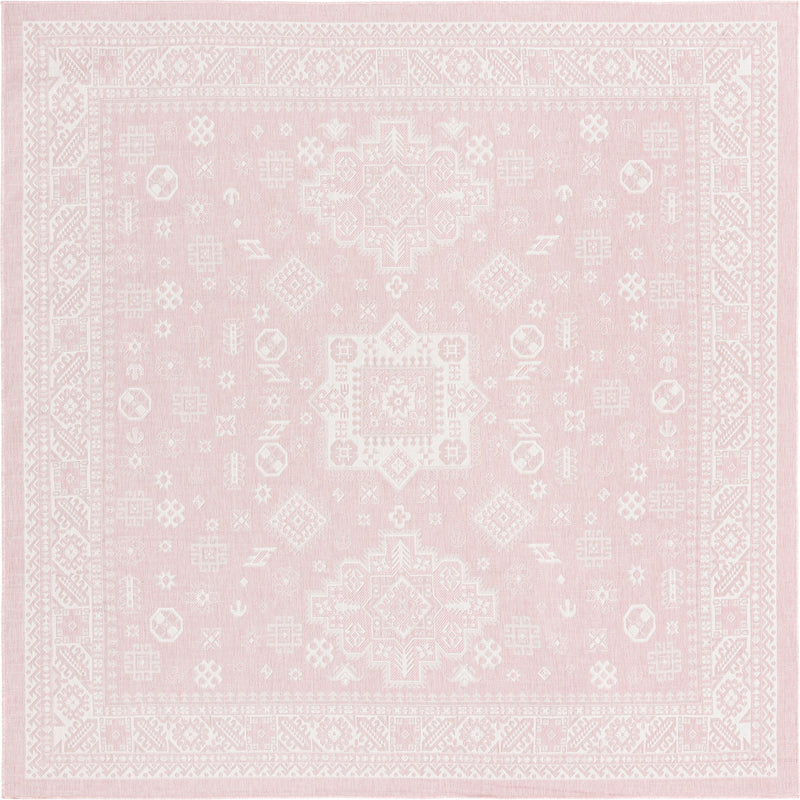Tribal Terrace Treasures Collection Area Rug -  Incan Isle (Pink) Square Pink Main