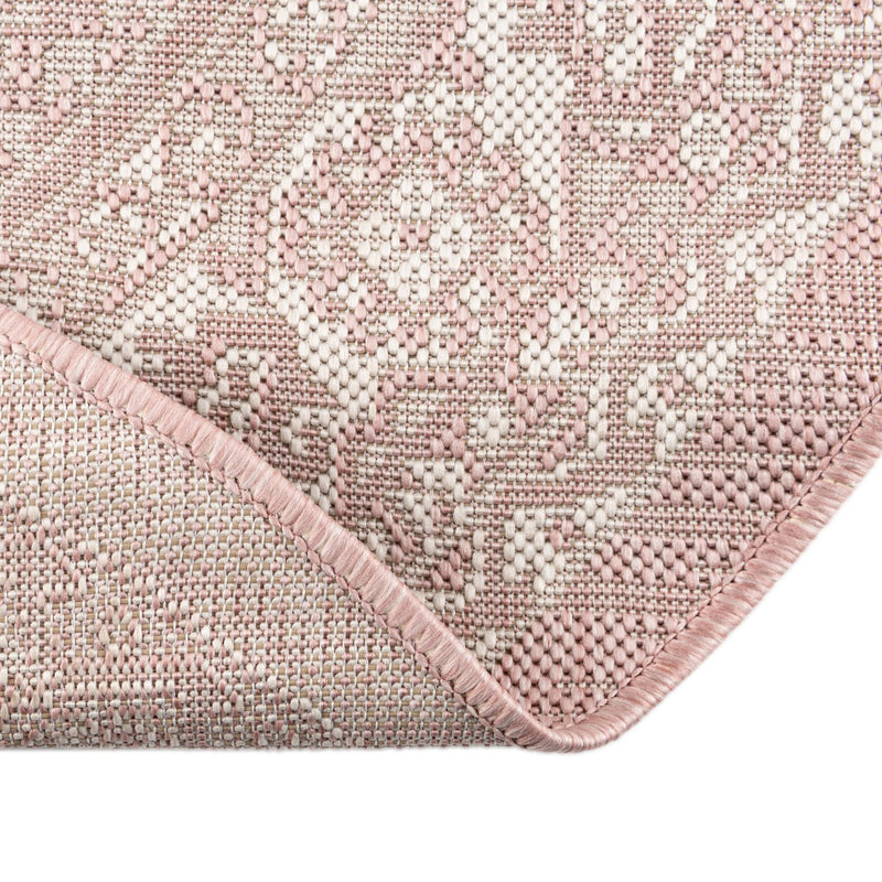 Tribal Terrace Treasures Collection Area Rug -  Incan Isle (Pink) Oval Pink  lifestyle 7